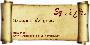 Szabari Ágnes névjegykártya